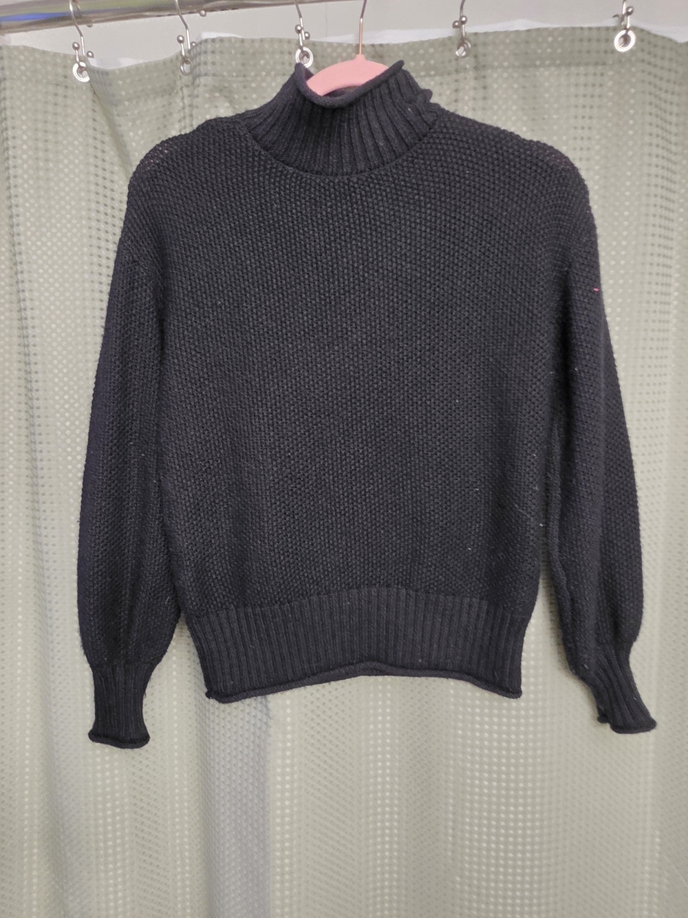 Nine West Black Ribbed Turtleneck Sweater
